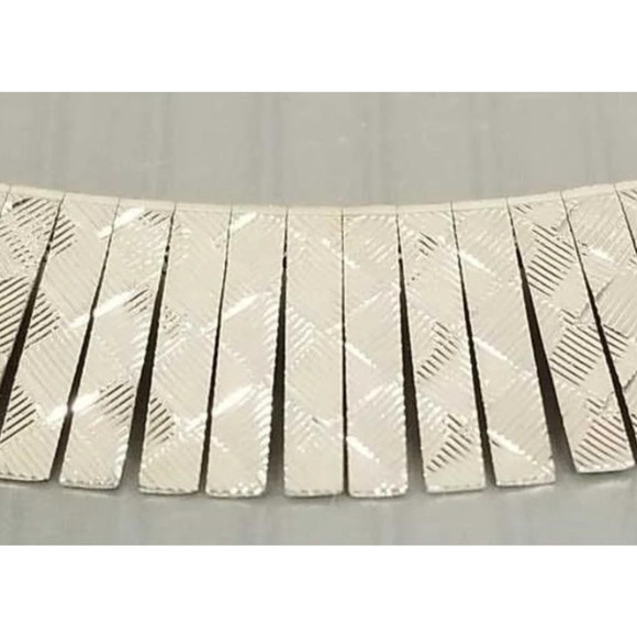 Sterling Silver 925 Italy Graduated Cleopatra Necklace And Bracelet Sets 16-20'' - Picture 6 of 8